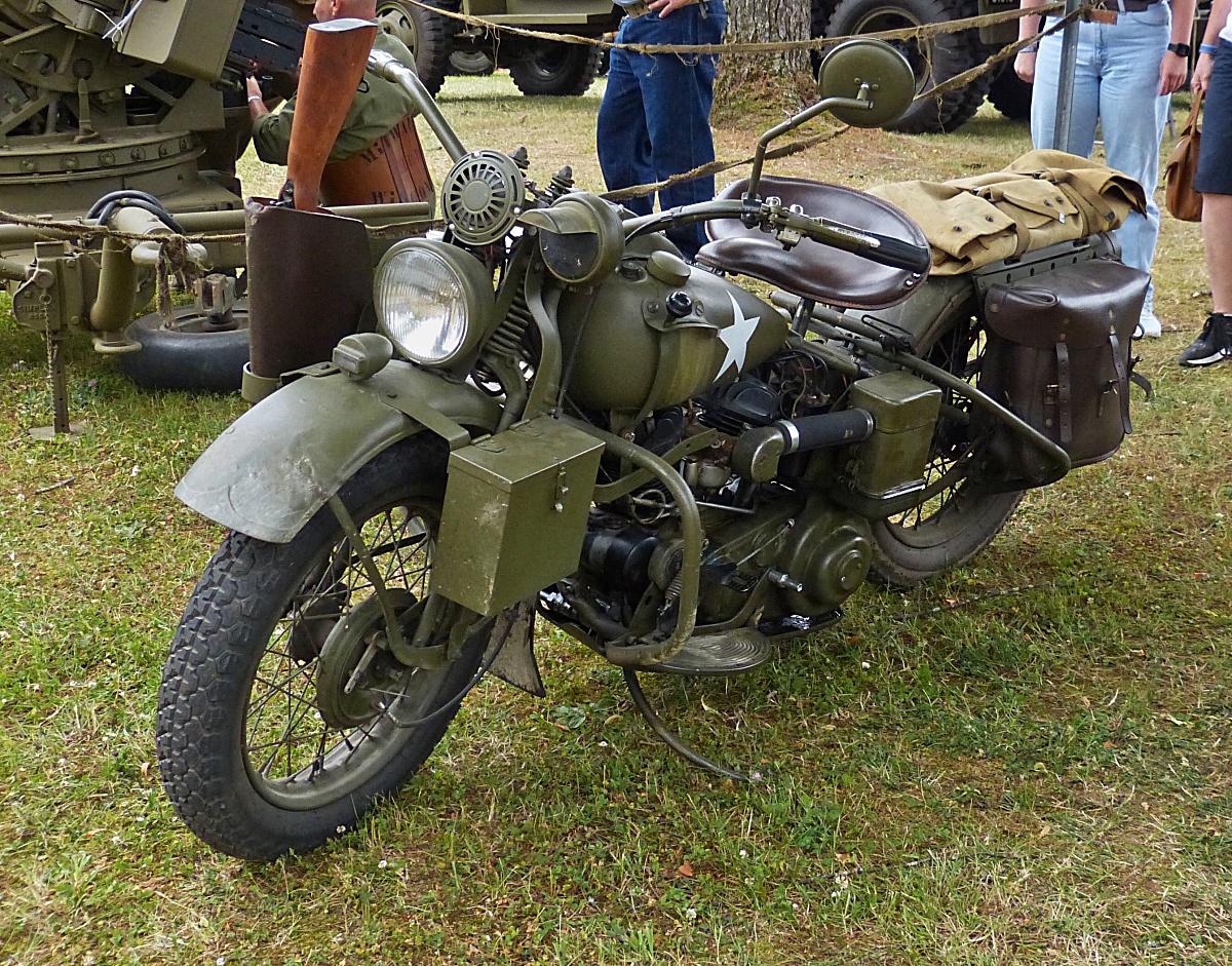 Harley Davidson Motorrad, war am Tag der offenen Tür bei der luxemburgischen Armee zu sehen. 10.07.2022