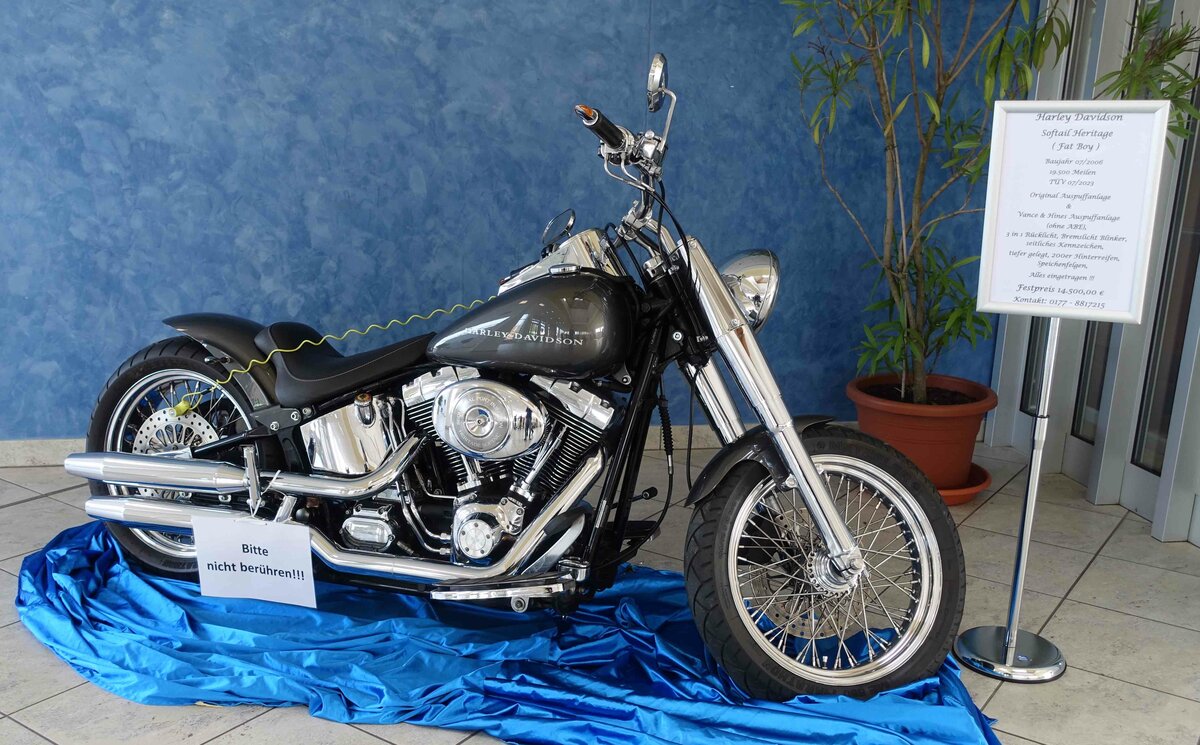 =Harley Davidson Softail Heritage, Bj. 2006, steht zum Verkauf bei der Technorama 2022, 03-2022