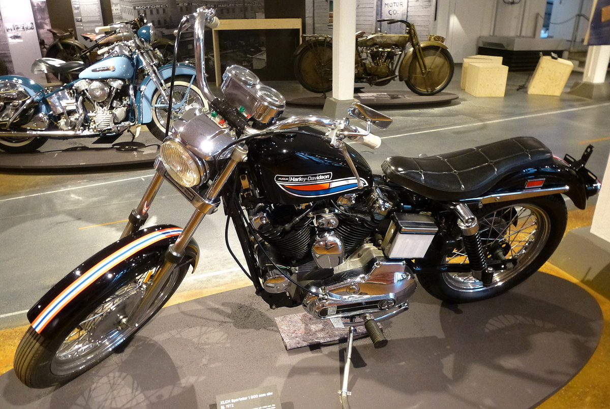 Harley Davidson XLCH  Sportster , Baujahr 1972, 996ccm, 60PS, Sonderausstellung im NSU-SMuseum, Sept.2014