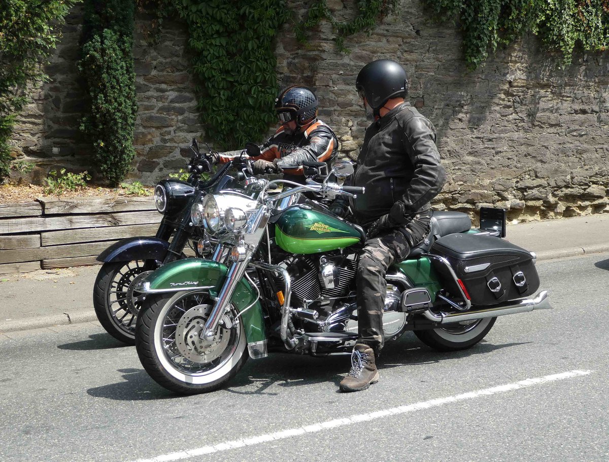 =Harleys unterwegs in Bad Camberg im Juli 2019