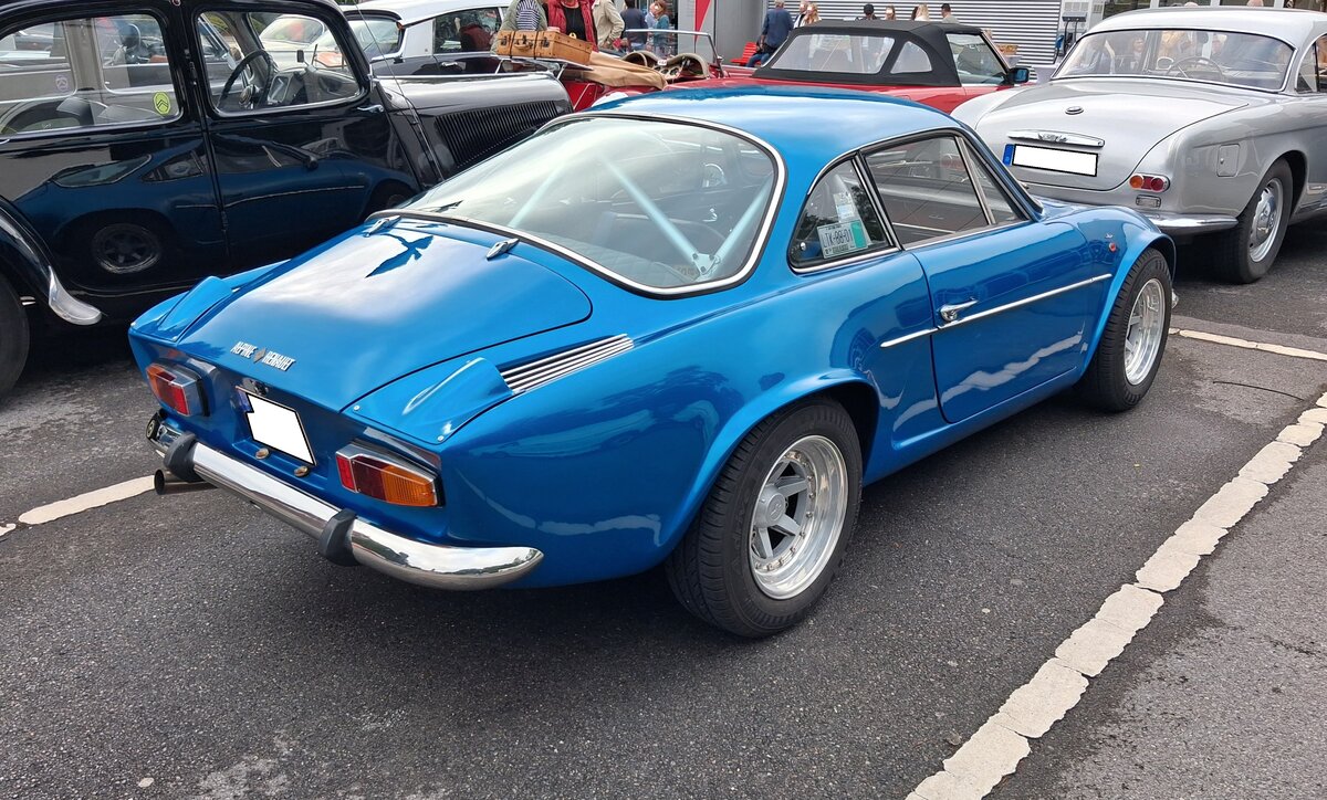 Heckansicht einer Dinalpin A110 Berlinetta aus dem Jahr 1972. 13. Saarner Oldtimer-Cup am 30.08.2026 in M�lheim an der Ruhr/Saarn.