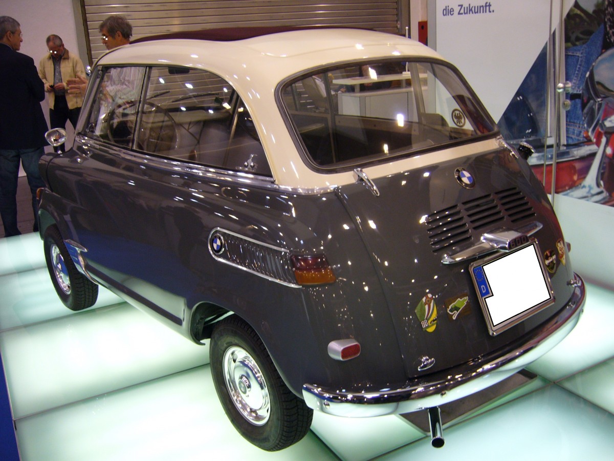 Heckansicht eines BMW 600. 1957 - 1959. Techno Classica am 18.04.2015.