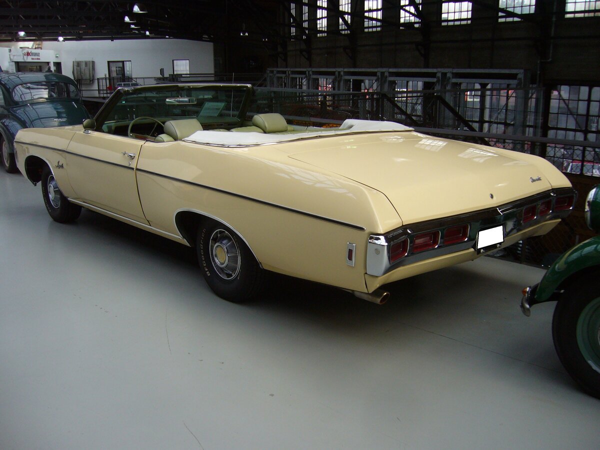 Heckansicht eines Chevrolet Impala Convertible aus dem Jahr 1969. Classic Remise Düsseldorf am 22.02.2023.