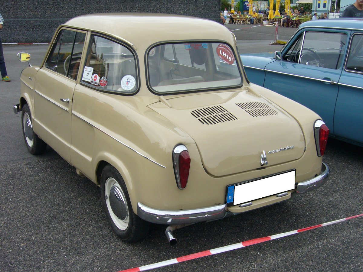 Heckansicht eines NSU Prinz I. 1958 - 1960. Kleinwagentreffen Krefeld am 31.05.2018.