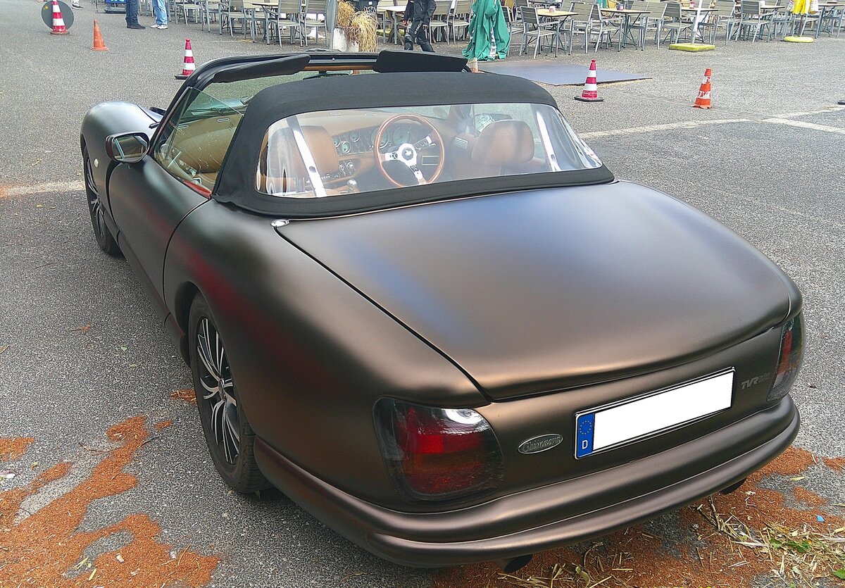 Heckansicht eines TVR Chimaera. 10. BCMM ( B ritish C ar M otorcycle M eeting) am 19.07.2026 an Mo´s Bikertreff in Krefeld.