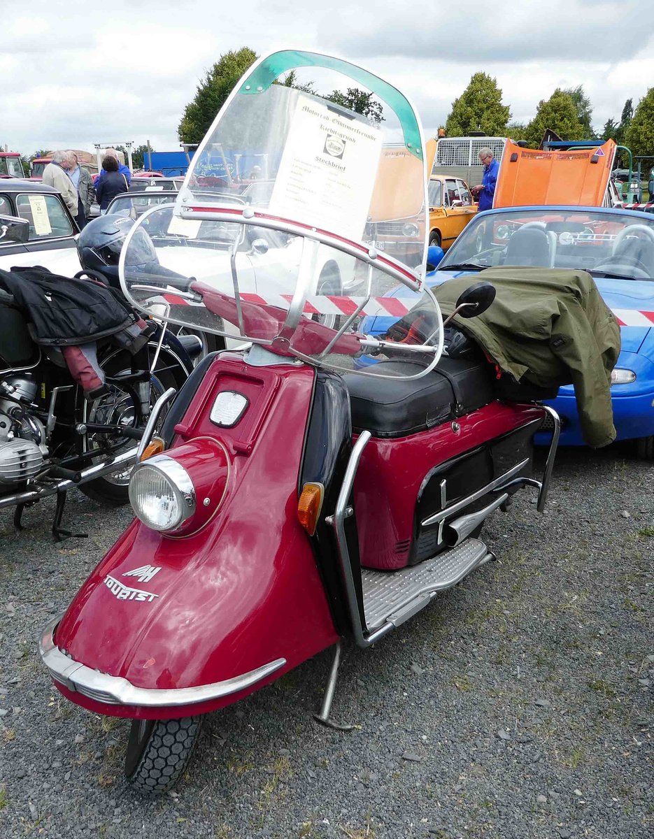=Heinkel Tourist Typ 103, Bj. 1961, gesehen bei den Motorrad-Oldtimer-Freunden Kiebitzgrund im Juni 2018