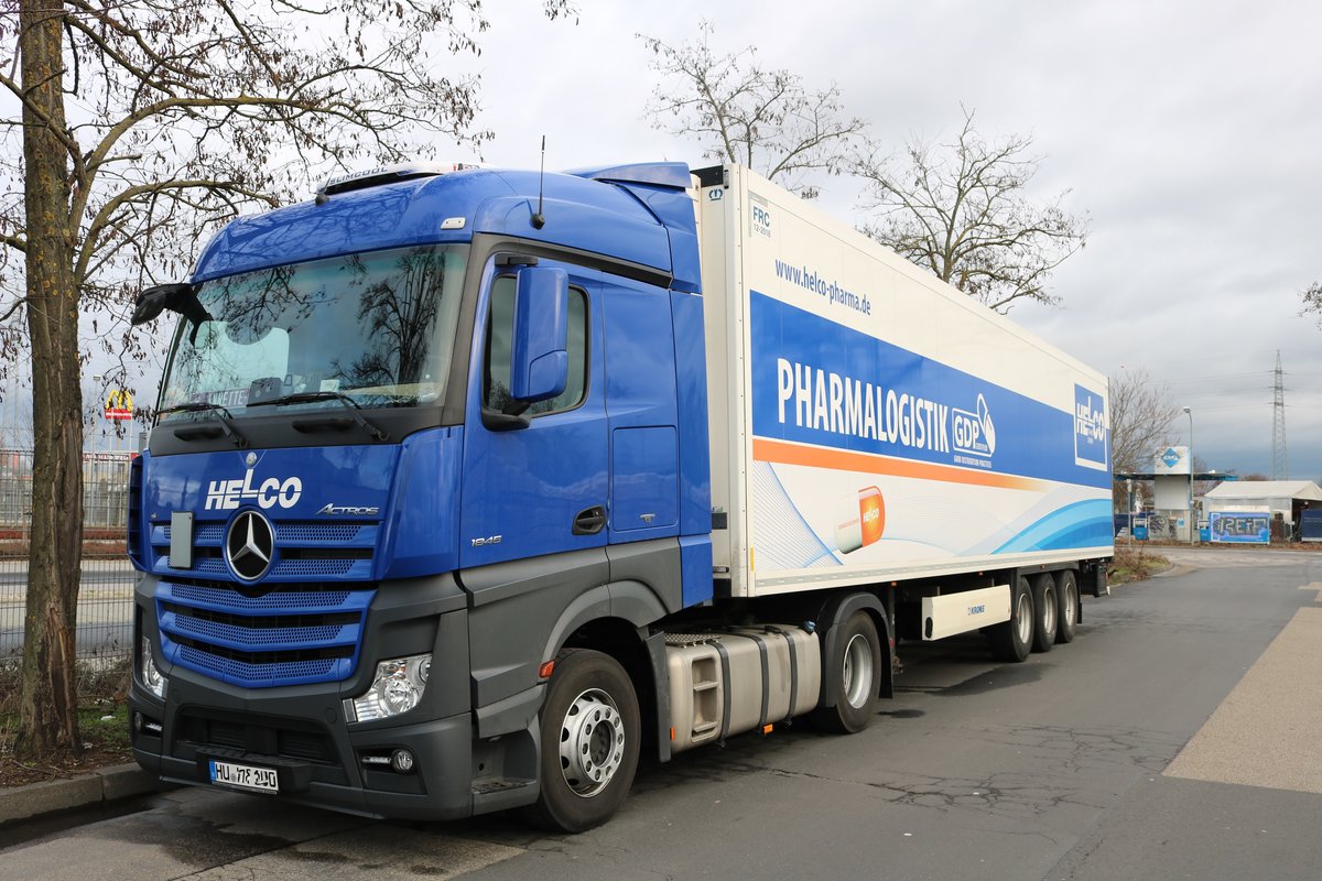 HELCO Mercedes Benz Actros am 06.01.19 in Hanau Hafen 