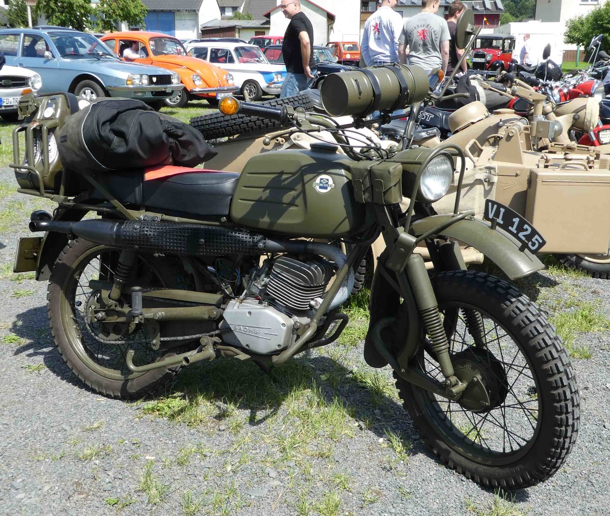 =Hercules Military 125 ccm, gesehen bei den Motorrad-Oldtimer-Freunden Kiebitzgrund im Juni 2016