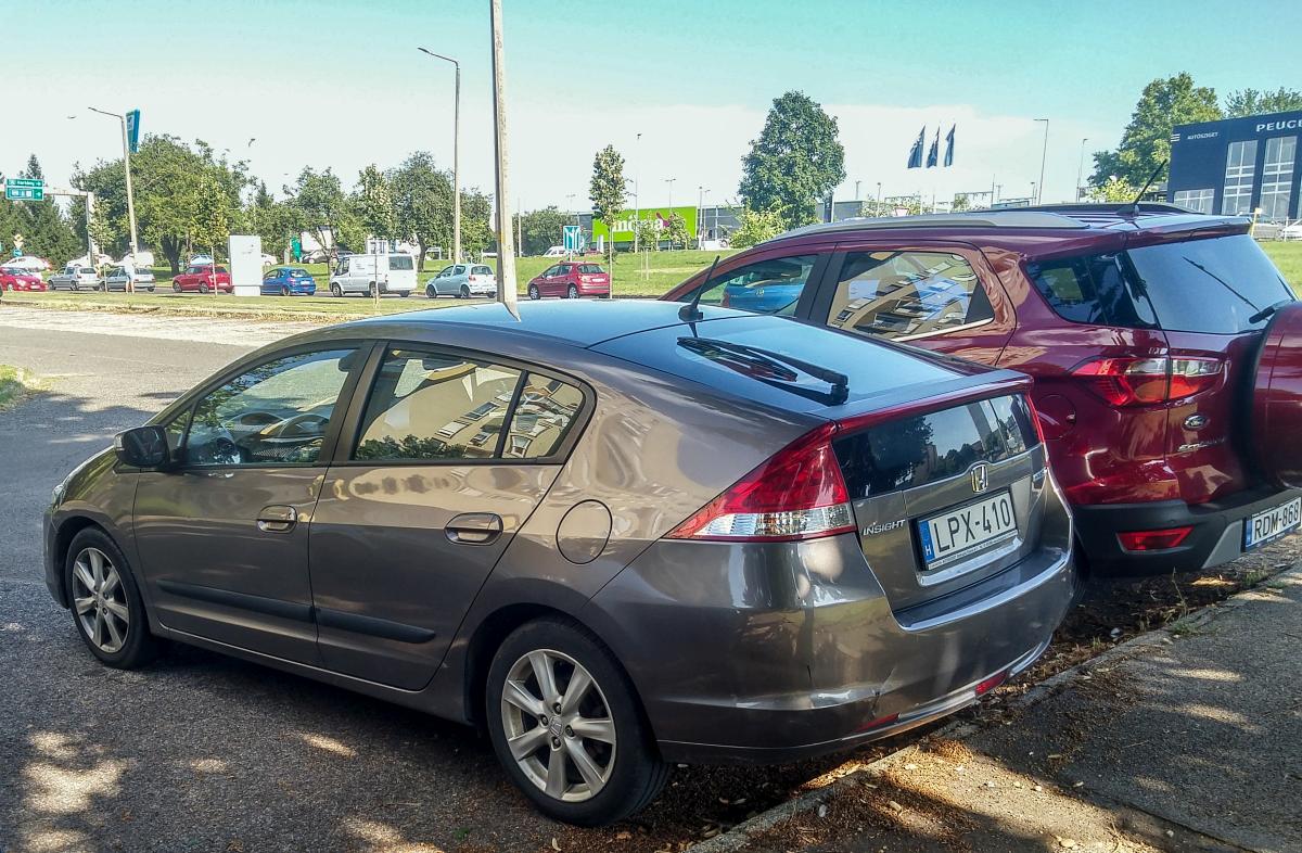 Honda Insight II, aufgenommen in August, 2019. Standort: Pécs, HU.