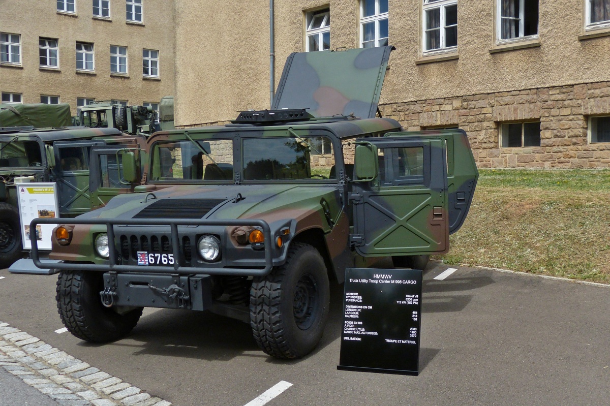 Hummer HMMWV, konnte beim Tag der offenen Tr der luxemburgischen Armee unter die Lupe genommen werden. 10.07.2022
