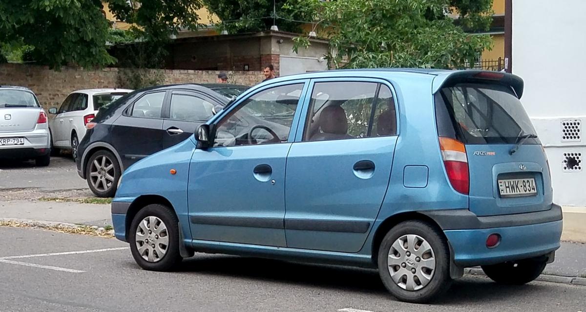 Hyundai Atos Prime, gesehen in August, 2019, in Pécs (Hu).