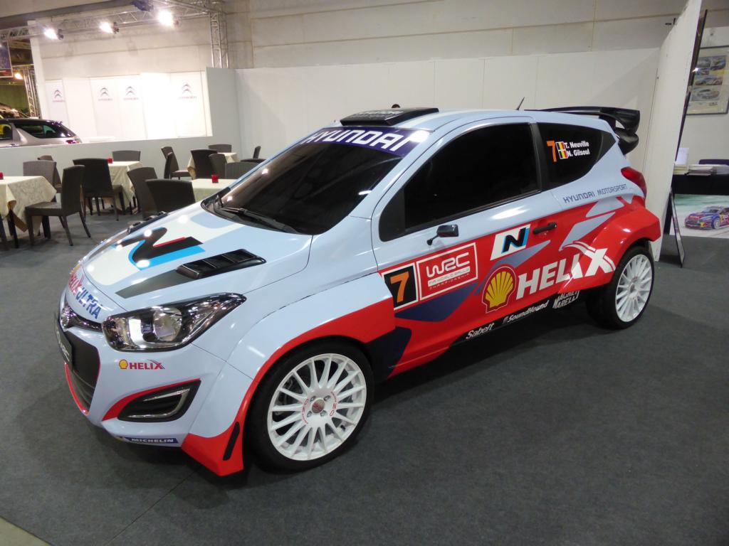 Hyundai i20 WRC auf der International Motor Show in Luxembourg am 12.12.2014
