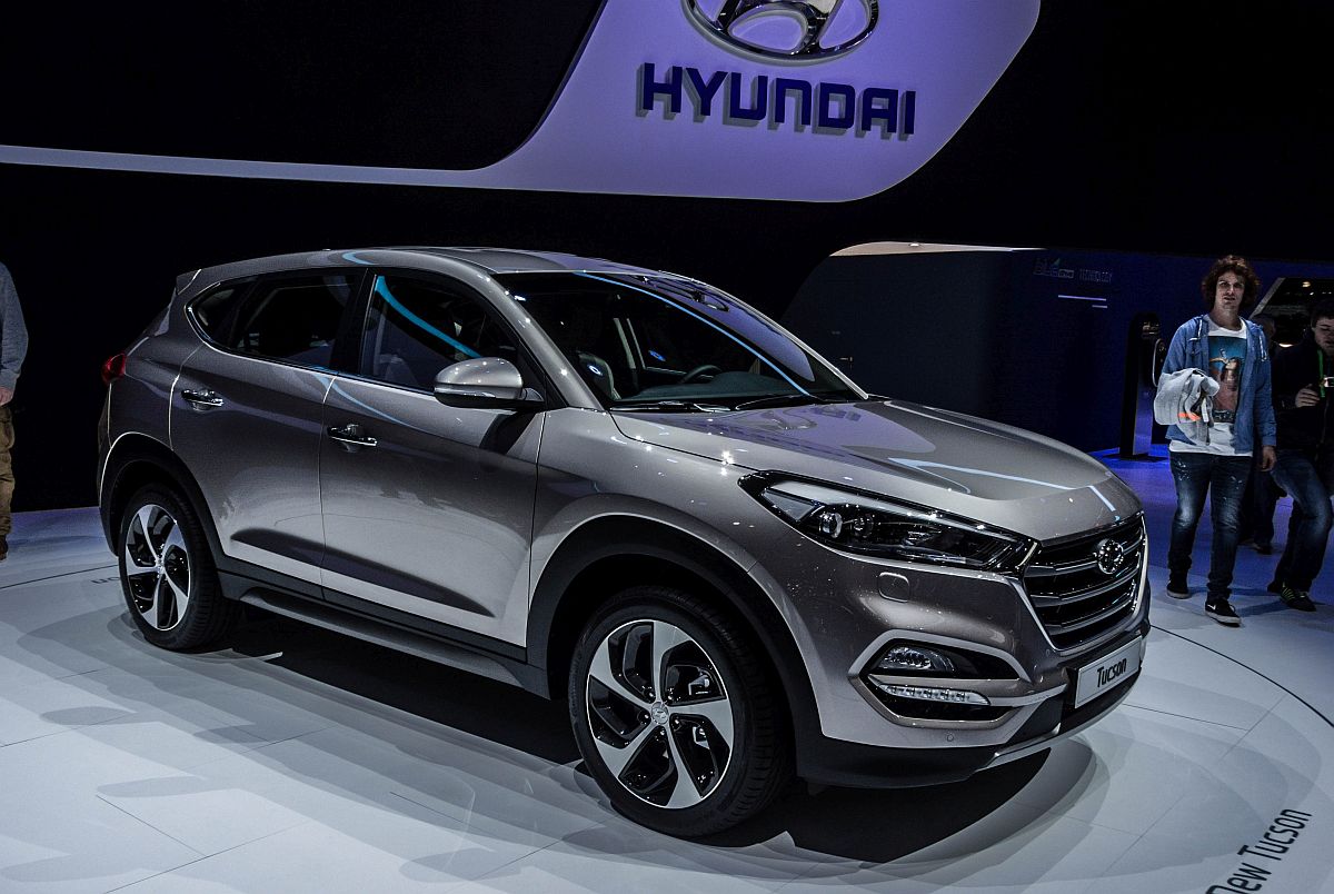 Hyundai Tucson (ix35 Nachvolgemodell) gesehen auf dem Autosalon Genf 2015 März