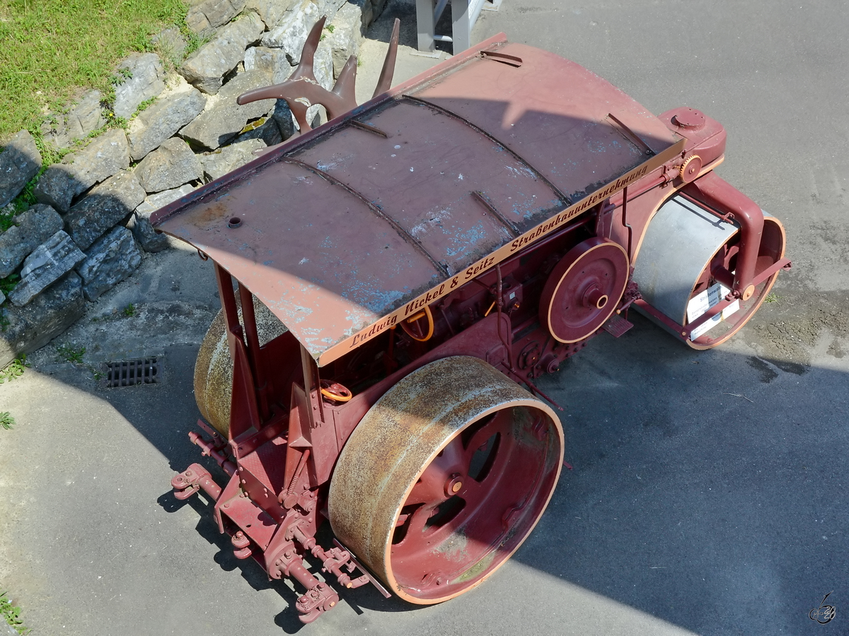 Im Technik-Museum Speyer war Mitte Mai 2014 diese Dampfstraßenwalze ausgestellt.