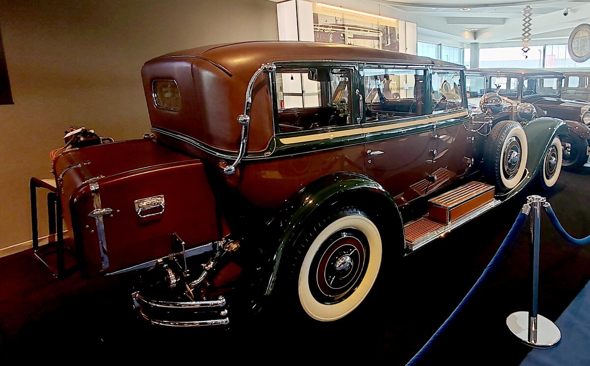 =Isotta Fraschini Tipo 8 AS, Bj. 1929, 8 Zyl,. 7370 ccm, 155 PS, Bauzeit 1919 - 1932, gesehen im Museo Nicolis in Verona, 09-2025