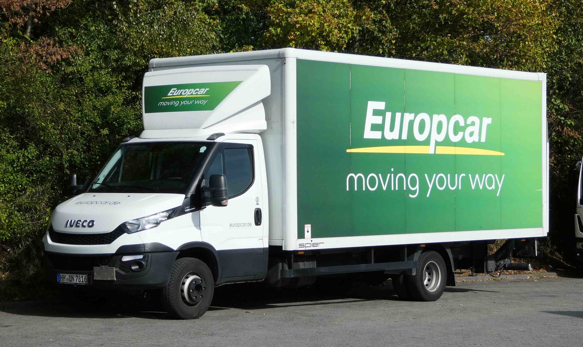=Iveco von Europcar rastet im September 2016 auf dem Autohof Fulda-Nord