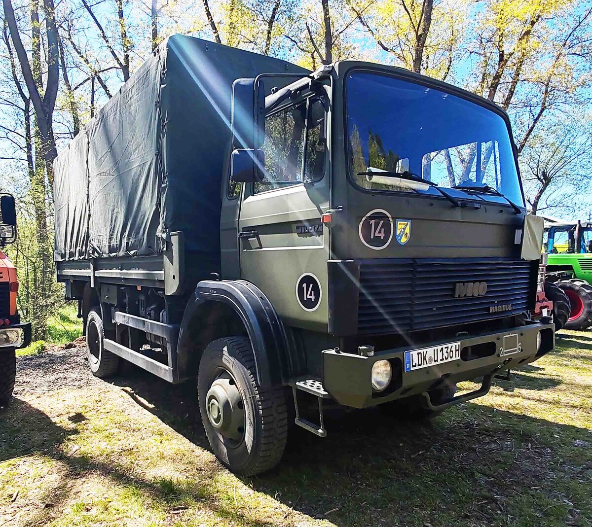 =Iveco-Magirus-Lkw, ausgestellt bei der Oldtimerschau in Wasenberg, 05-2025