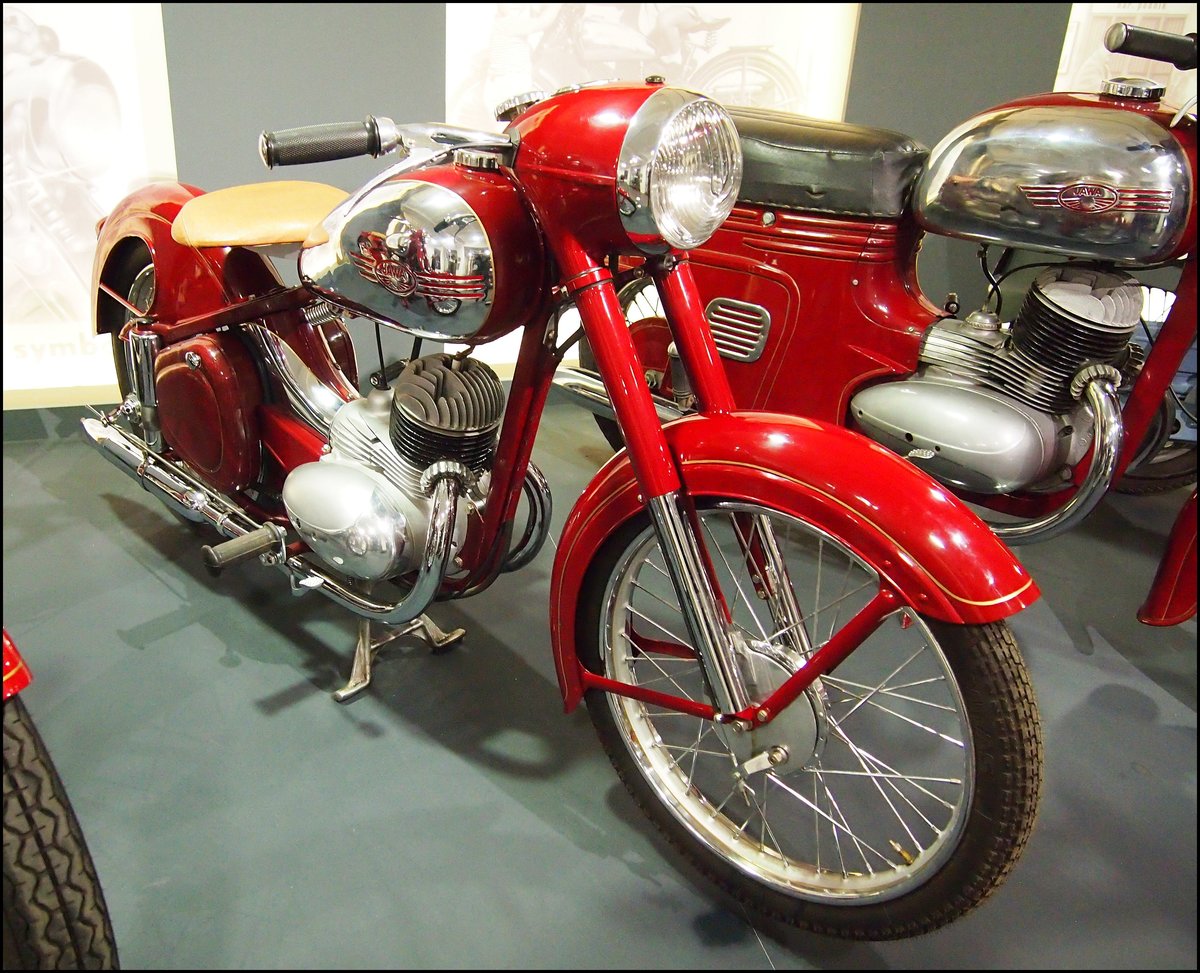 Jawa 125 NR1, 1951, Sonderausstellung Jawa in Nationales Technisches Museum Prag am 8.1.2020