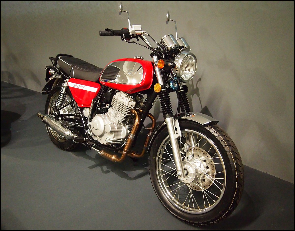 Jawa 350, OHC 2019, Sonderausstellung Jawa in Nationales Technisches Museum Prag am 8.1.2020