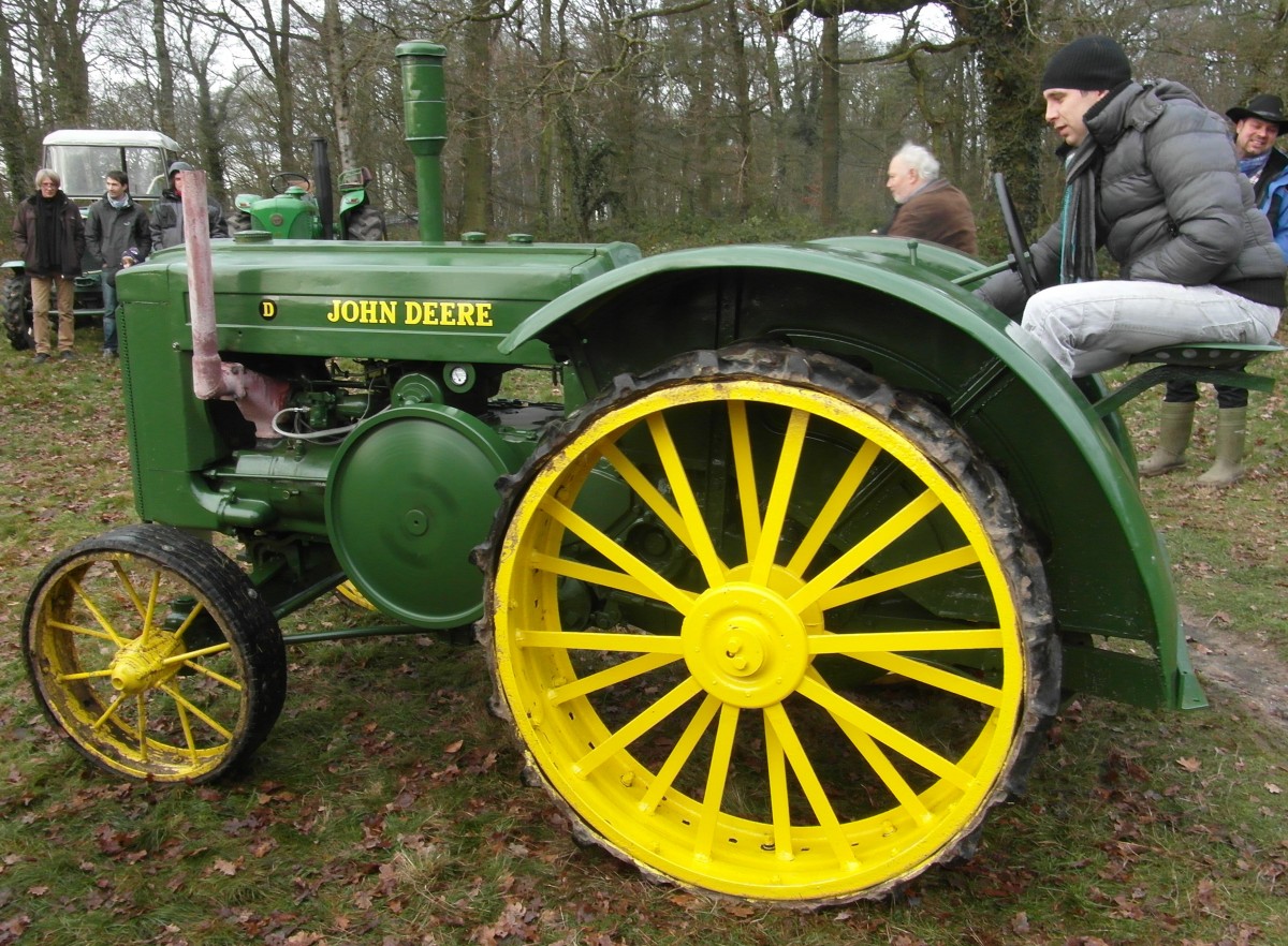 John Deere Typ D, 20PS, Bj.1930 an Silvester 2013 auf dem Wolfsberg bei Tönisberg.
