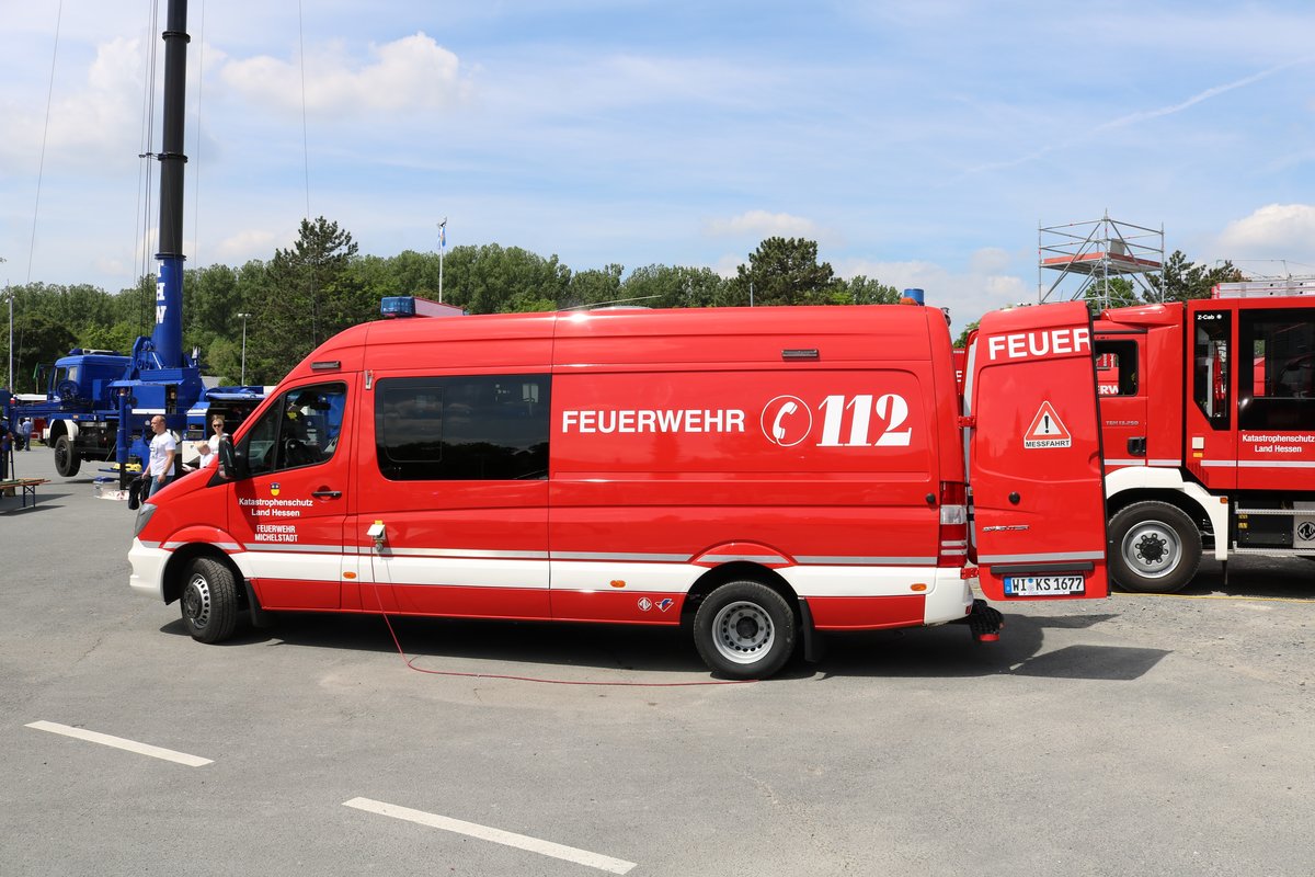 Katastrophenschutz Hessen Mercedes Benz Sprinter GW-ABC Erkunder am 26.05.19 beim Kreisfeuerwehrtag in Michelstadt (Odenwald)