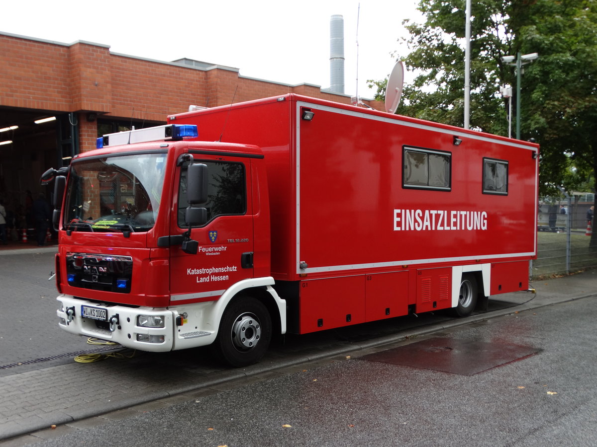 Katastrophenschutz Land Hessen MAN TGM ELW2 am 16.09.17 beim Tag der offene Tür an der Wache 2 in Mainz Kastel der BF Wiesbaden