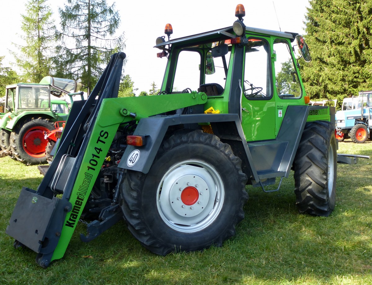 Kramer Allrad 1014TS, hier mit Heckladeanlage, Traktorentreffen Deilingen, Juli 2015