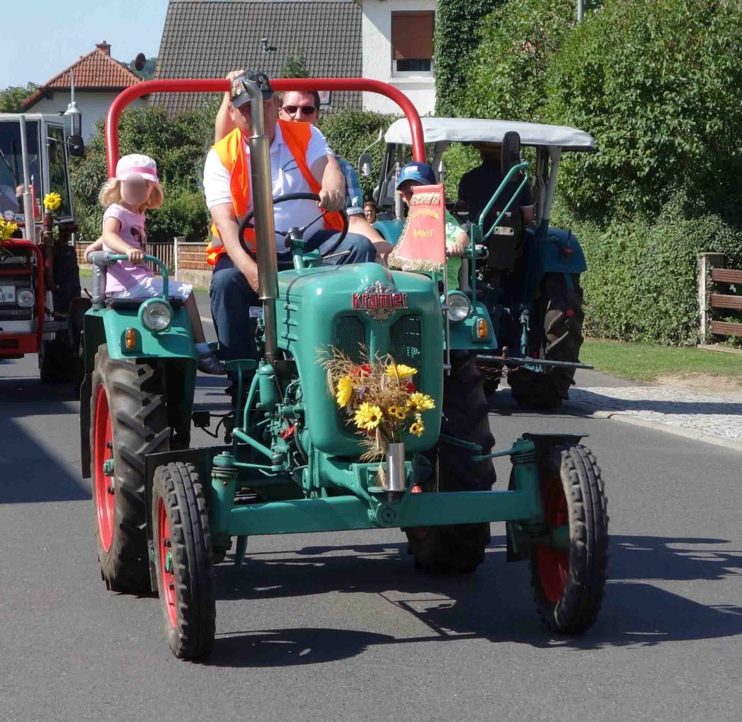 Kramer als Teilnehmer des Festzuges anl. der 2015er Oldtimerausstellung in Pferdsdorf/Thüringen, 08/2015