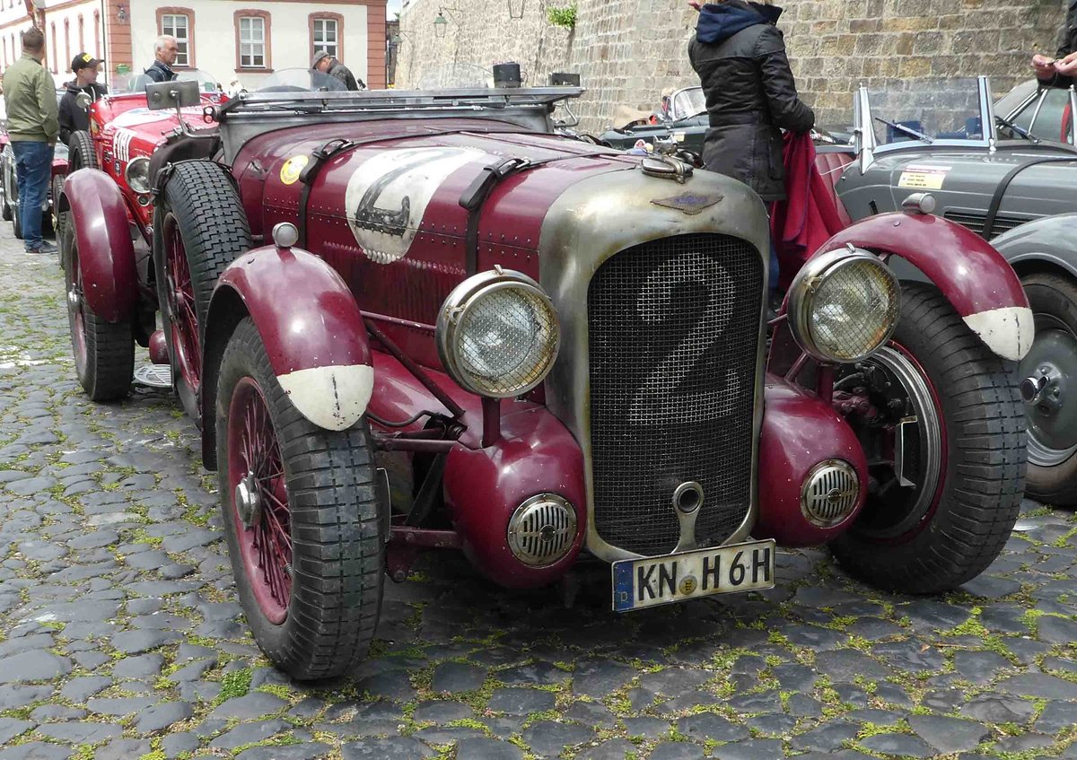 =Lagonda LG 6, Bj. 1939, 4500 ccm, 180 PS, steht in Fulda anl. der SACHS-FRANKEN-CLASSIC im Juni 2019