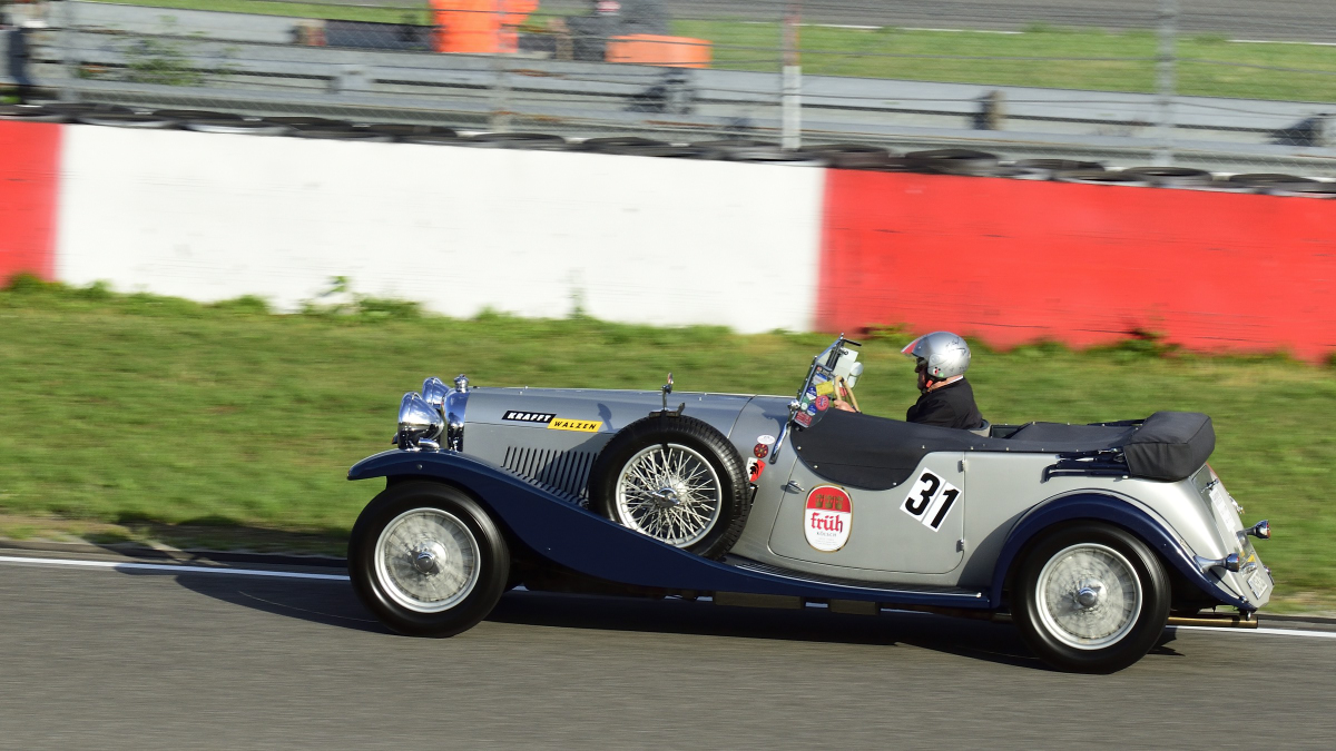 Lagonda M45 Tourer (1933), beim 47. AvD - Oldtimer Grand Prix, 9.-11. August 2019 / Nürburgring, Rennen 13 Vintage Sports Car Trophy. Aufnahme 10.8.2019 von einer Zuschauer- Tribühne