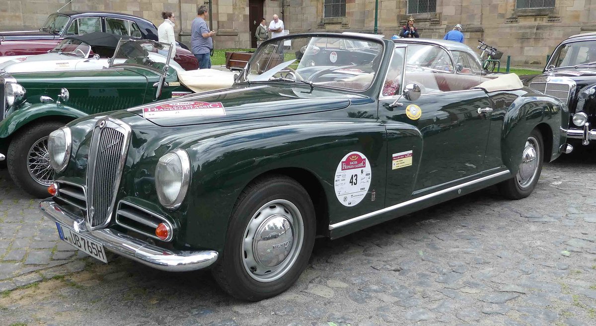 =Lancia Aurelia B 52 Cabriolet, Bj. 1951, 1990 ccm, 100 PS, steht in Fulda anl. der SACHS-FRANKEN-CLASSIC im Juni 2019
