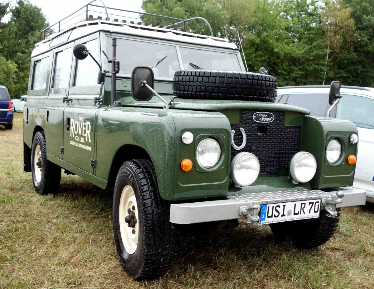 Land Rover, gesehen beim Oldtimertag in Seitzenhahn im August 2015