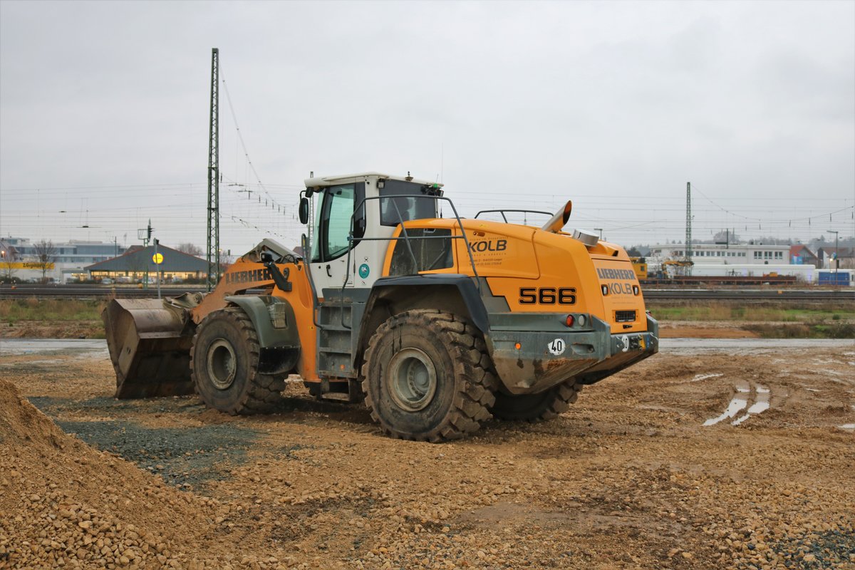 Liebherr 566 Radlader am 12.01.19 in Bad Vilbel diese Stelle war frei zugänglich