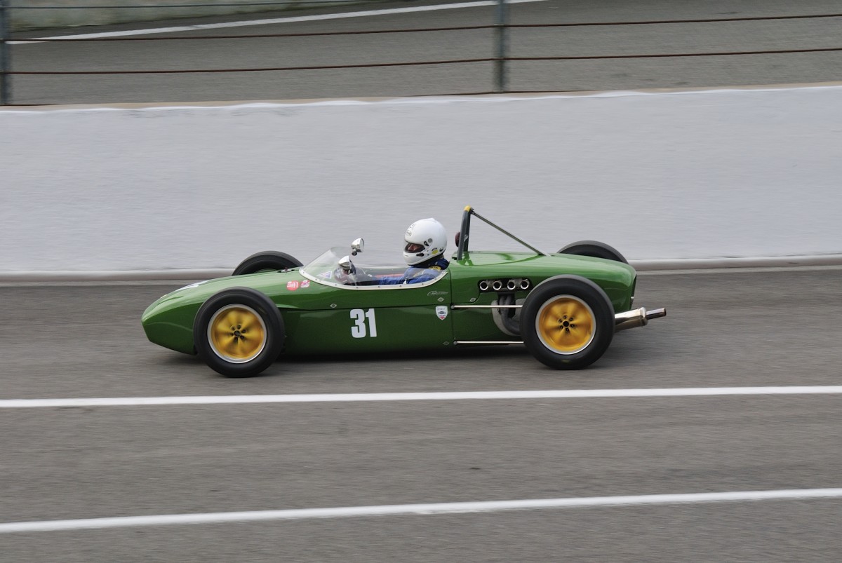 LOTUS 18, Bj:1960, ccm 1098, Fahrer: BARRIE Robert (Sco), am 20.9.2014 beim Rennen der Formula Junior Historic Racing Association in Spa Francorchamps 