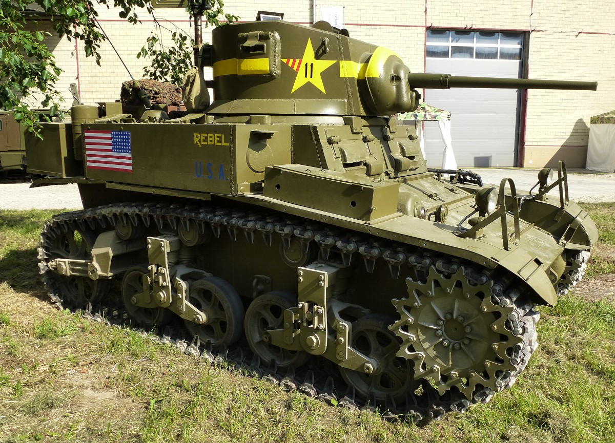 M3 A1  Stuart , Leichtpanzer aus US-amerikanischer Produktion ab 1941, Schweizerisches Militärmuseum Full, 04.07.2015
