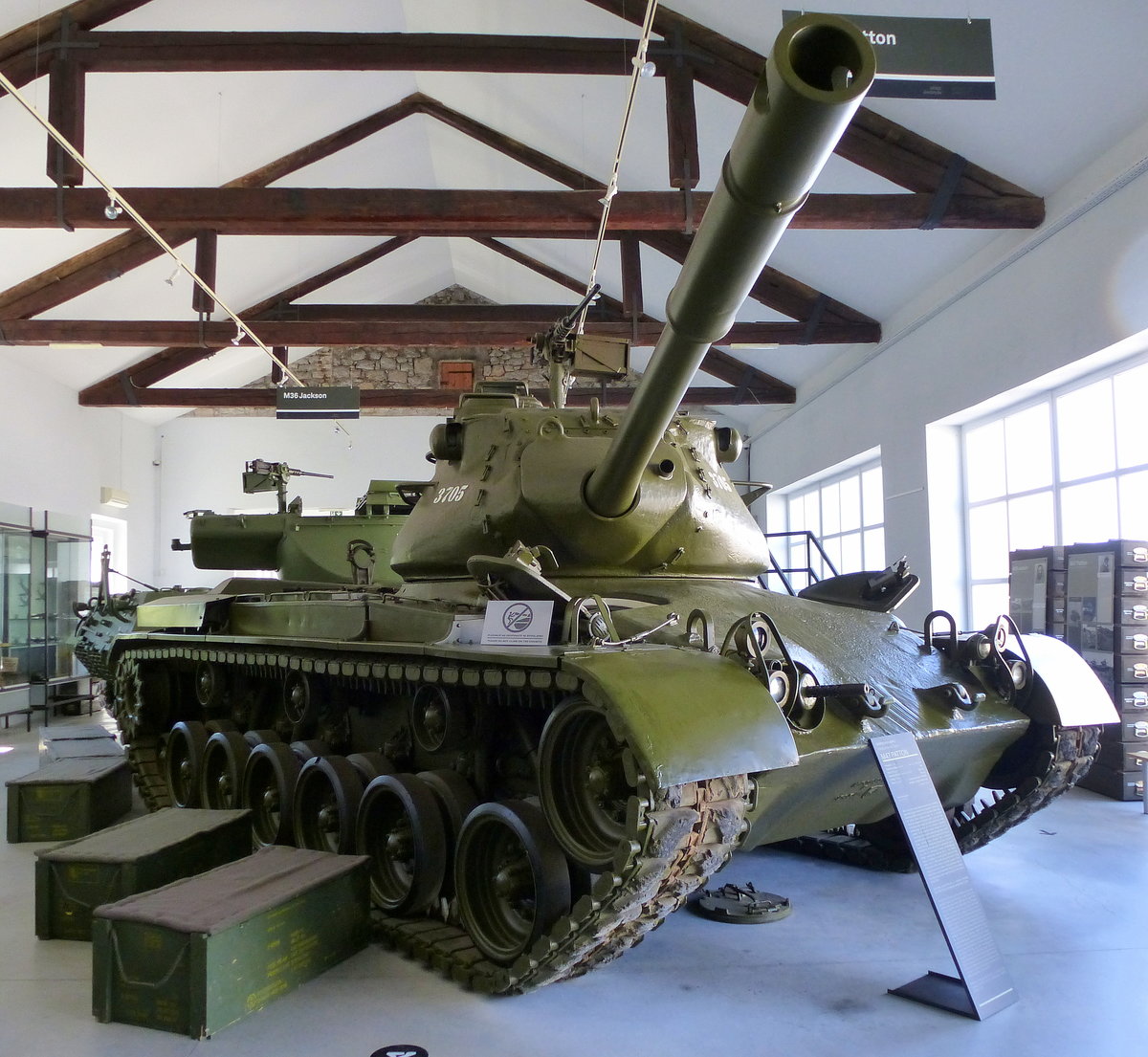 M47 Patton, US-amerikanischer Kampfpanzer, die Serienfertigung begann ab 1951, 46Tonnen, Vmax.48Km/h, wurde auch in der Jugoslawischen Volksarmee eingesetzt, Militärmuseum Pivka/Slowenien, Juni 2016