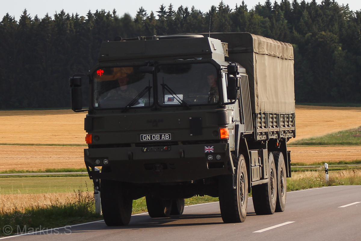 MAN HX58 6x6 BFG (British Forces Germany) wurde zwischen Hohenfels und Parsberg am 6.August 2015 aufgenommen ,