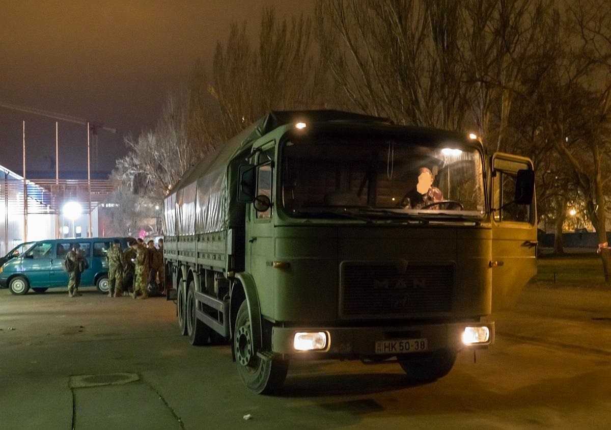 MAN LKW der ungarischen Armee. Es wurde am 25.03.2018 auf einer öffentliochen Sportveranstaltung ausgestellt.