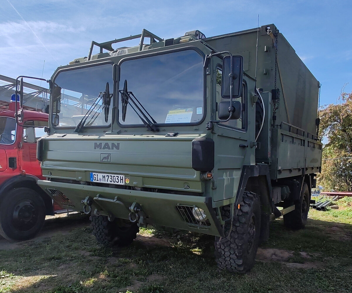 =MAN in Milit�rausf�hrung, ausgestellt bei der Oldtimerveranstaltung der OLDTIMERFREUNDE OHMTAL in Dannenrod, 09-2025