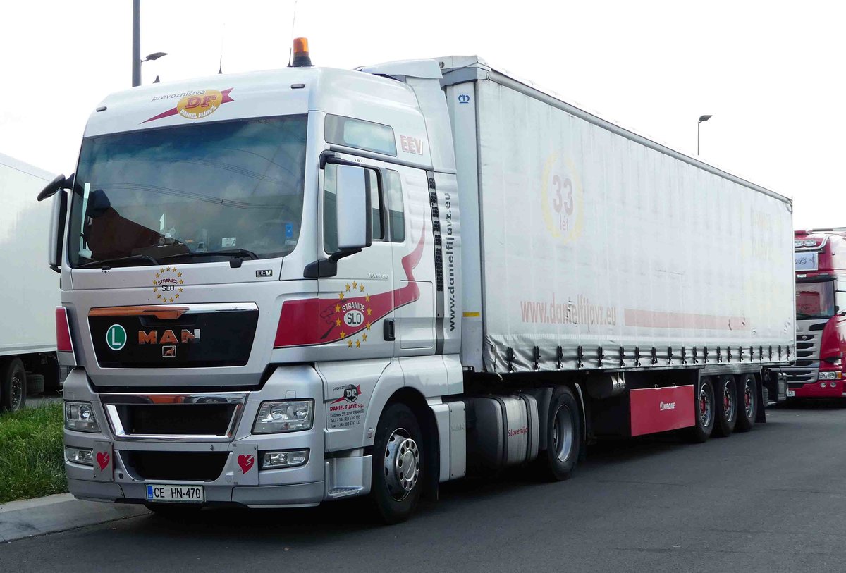 =MAN - Sattelzug rastet im Mai 2017 an der A 3