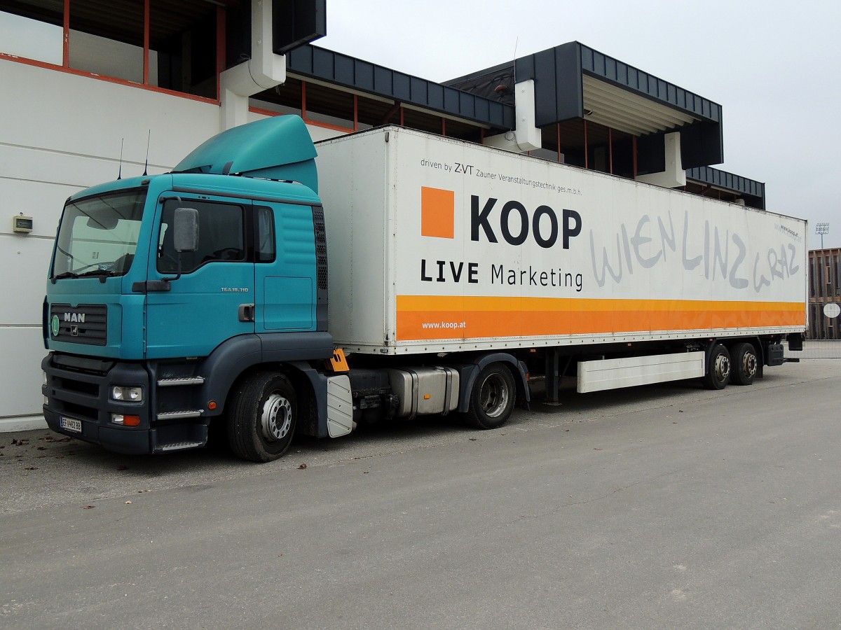 MAN TGA18.310, anlässlich einer Veranstaltung am Rieder Messegelände; 141005