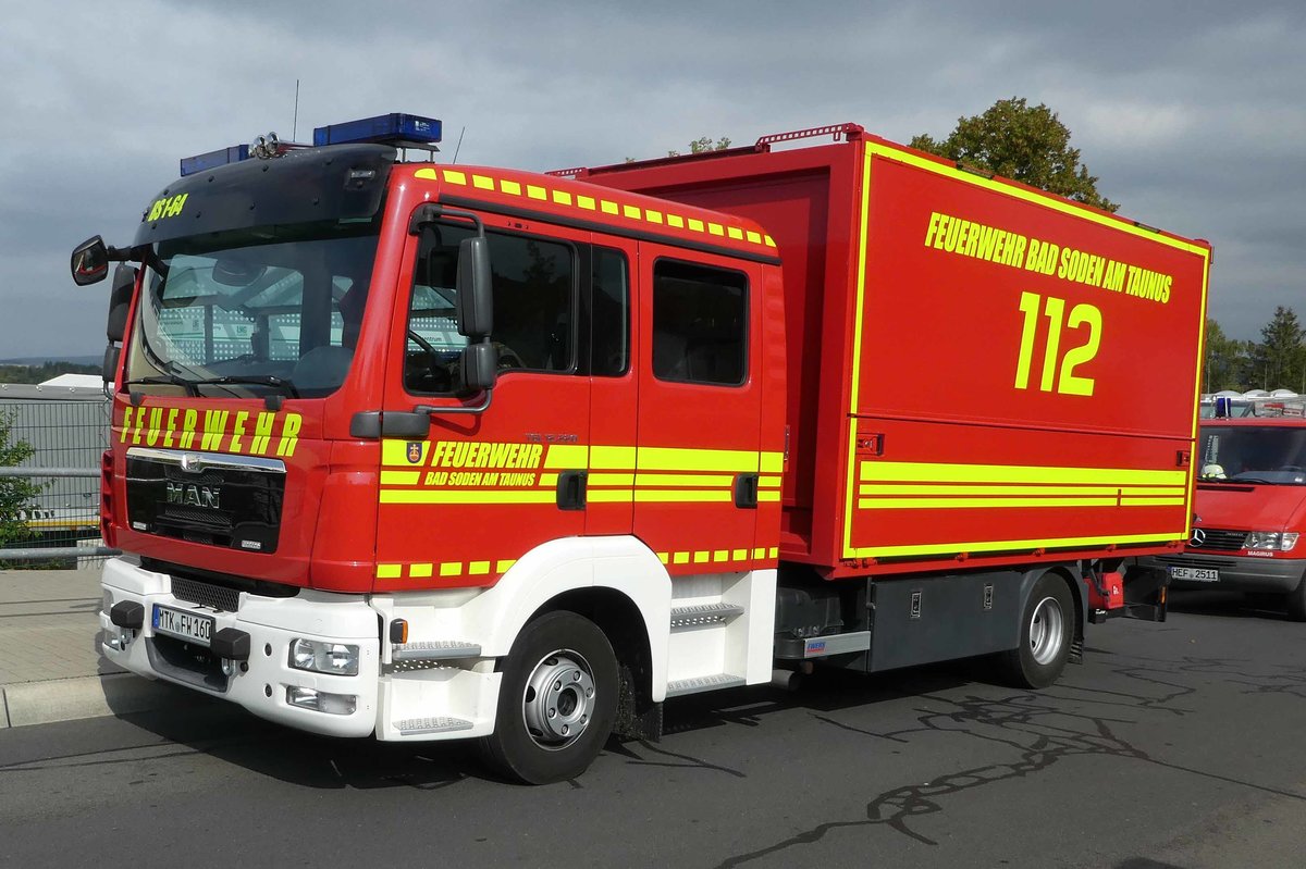 =MAN TGL 12.220 als GW-L der Feuerwehr BAD SODEN steht in Hünfeld anl. der Hessischen Feuerwehrleistungsübung 2019, 09-2019