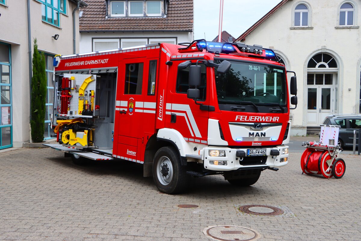 MAN TGM 13.290 Lentner HLF20 (Florian Darmstadt 20-46-1) Feuerwehr Darmstadt Eberstadt am 30.05.26 bei einen Fototermin. Danke f�r das tolle Shooting