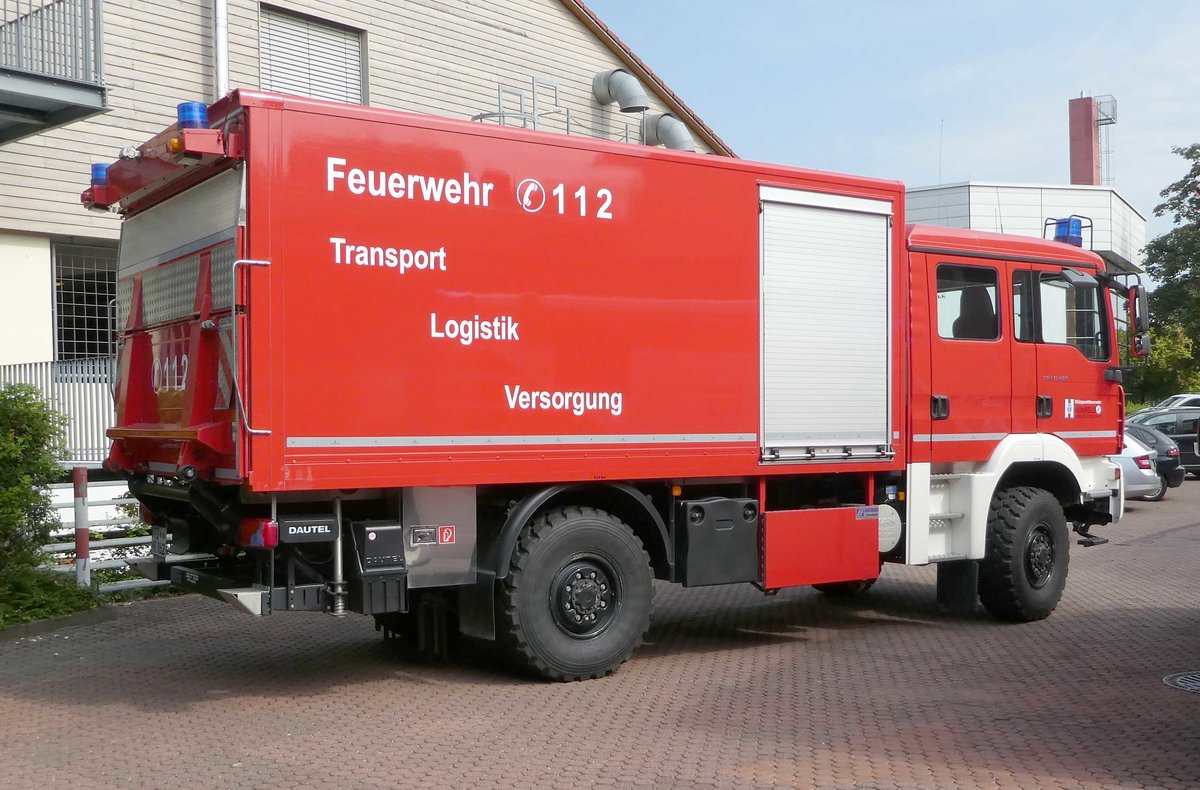 =MAN TGM als Gerätewagen Logistik der Feuerwehr HÜNFELD ausgestellt beim Tag der offenen Tür im Juni 2019
