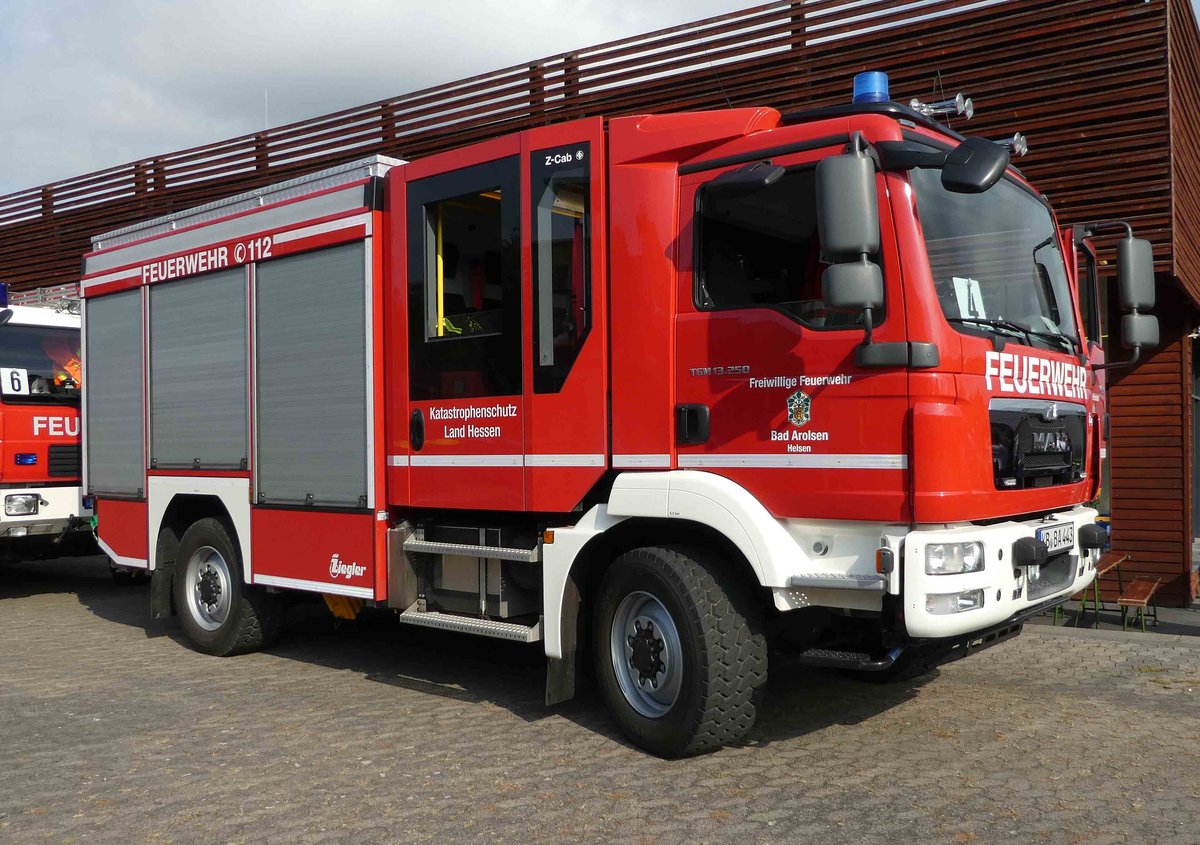 =MAN TGM als LF 10 KatS der Feuerwehr BAD AROLSEN steht in Hünfeld anl. der Hessischen Feuerwehrleistungsübung 2019, 09-2019