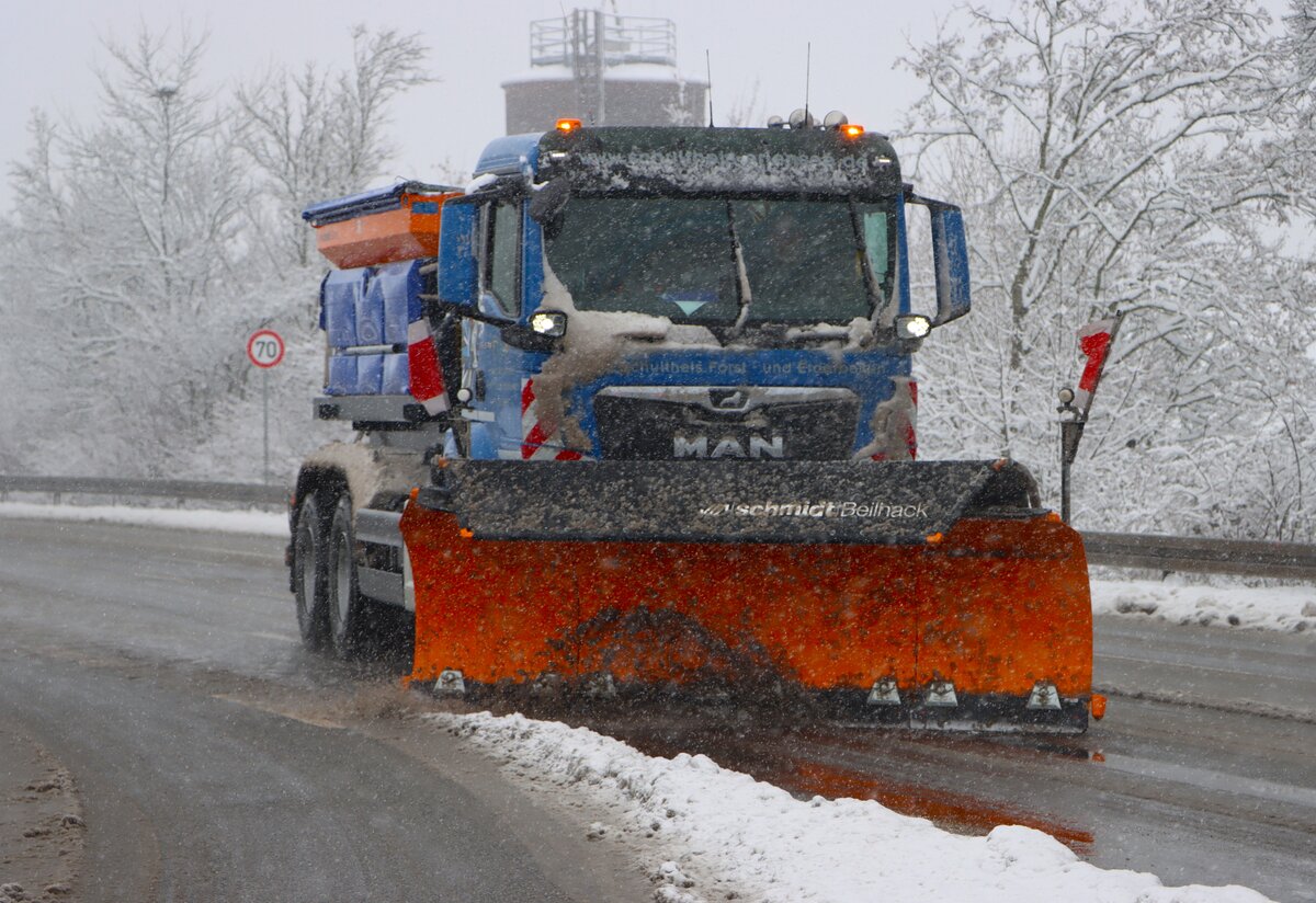MAN TGS Winterdienstfahrzeug am 26.01.26 in Langenselbold West