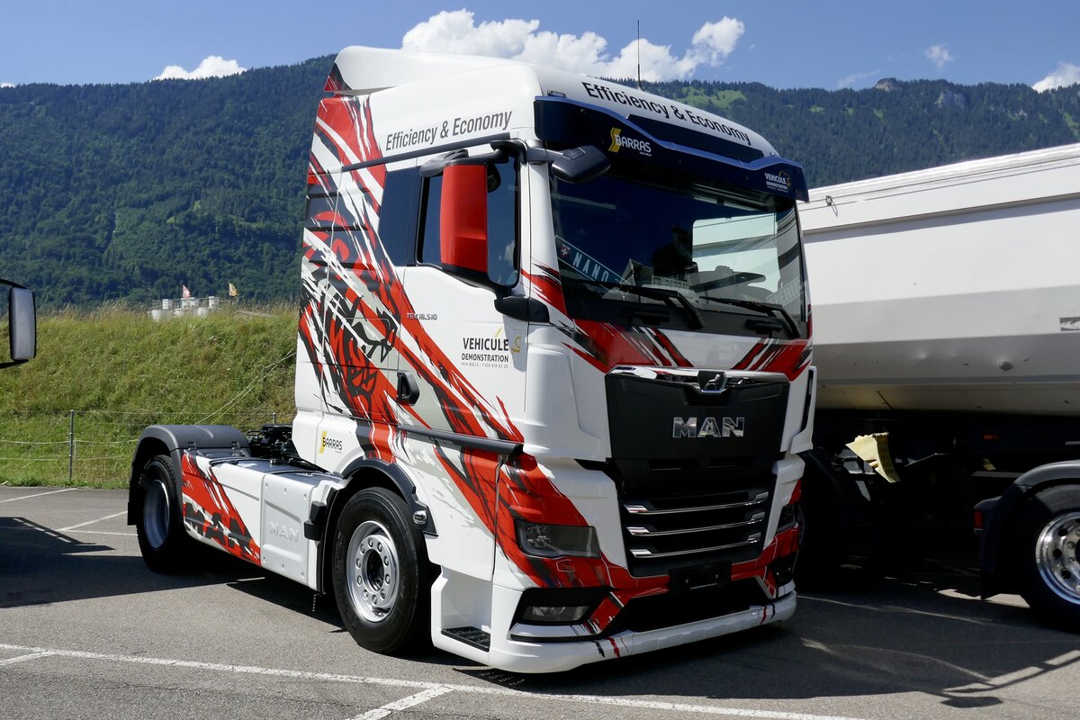 MAN TGX 18.510 Vorführfahrzeug am 26.6.22 beim Trucker Festival Interlaken.
