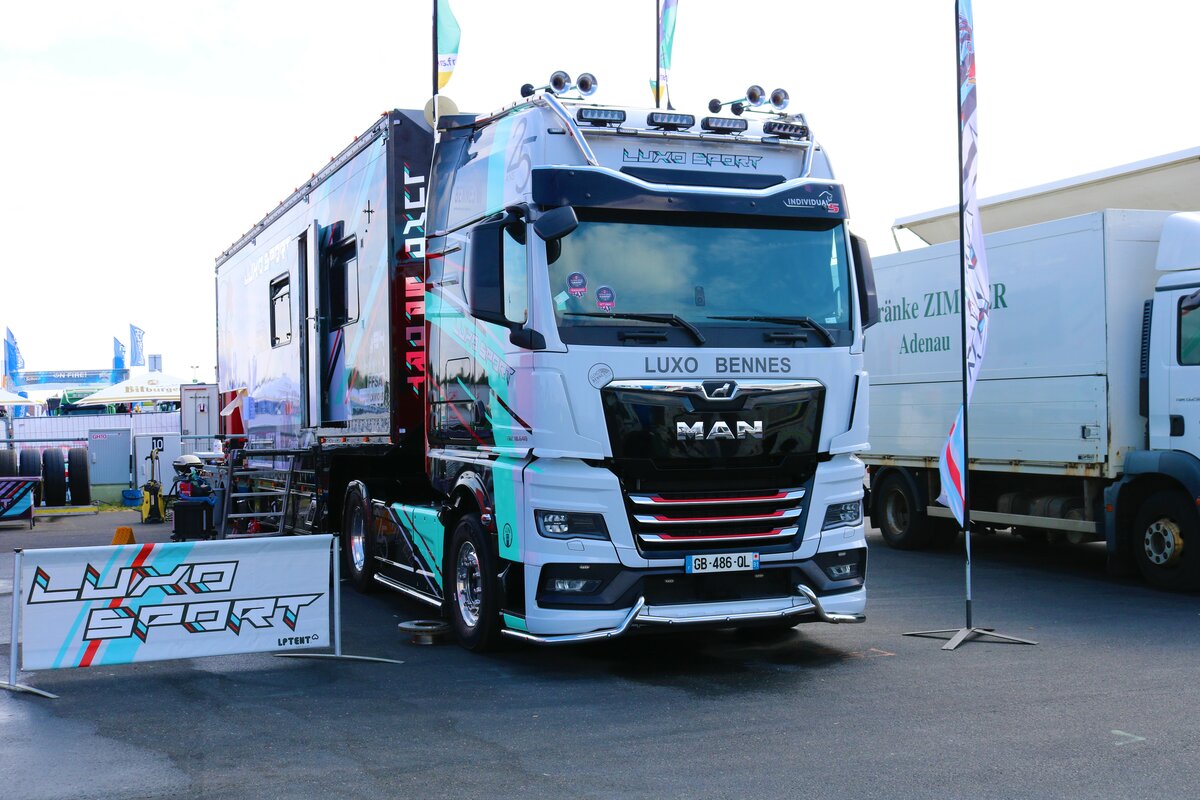 MAN TGX Race Truck Sattelzug am 16.07.22 beim ADAC Truck Grand Prix auf dem Nürburgring