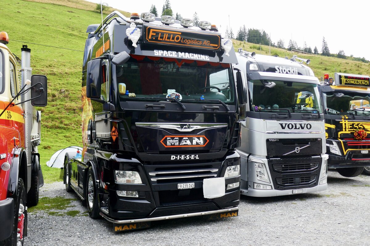 MAN Zugmaschine von F. Lillo am 29.8.26 beim Diemtigtaler Truck Treffen.