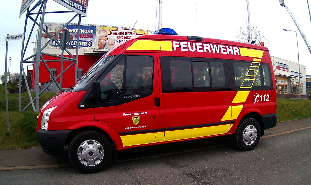 Mannschaftstransportwagen MTW Freiwillige Feuerwehr Langenwolschendorf. 10.04.17